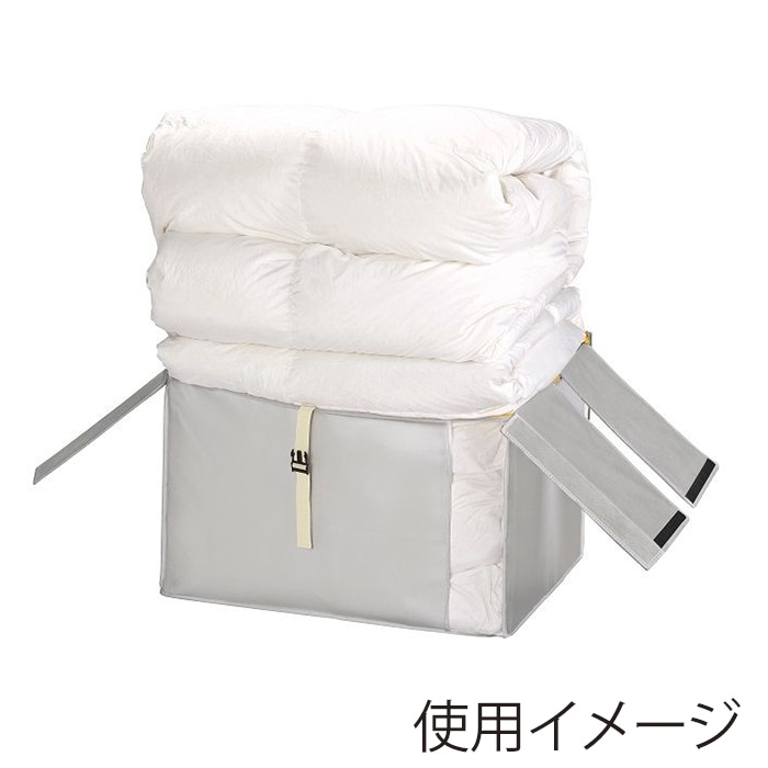 東和産業 収納袋 コンパクト優収納アルファ L グレー 1個(ご注文単位24個)【直送品】