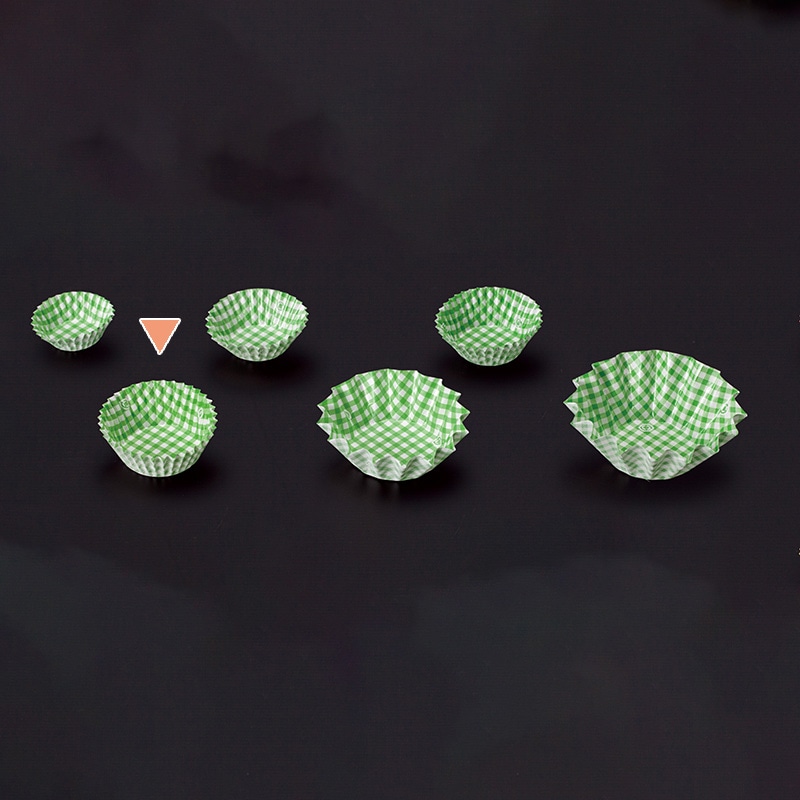 東洋アルミエコープロダクツ 紙ケース　500枚 チェック　緑 8号　深口 SB006　1本（ご注文単位40本）【直送品】