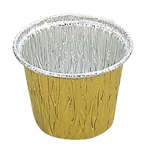 東洋アルミエコープロダクツ アルミ容器　丸型　7cm　カップ 金色 407NG　200枚/袋（ご注文単位10袋）【直送品】