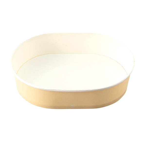 東洋アルミエコープロダクツ 紙容器 耐熱性紙コップ 楕円型 16×12 ベージュ K9161A1 100枚/袋(ご注文単位6袋)【直送品】