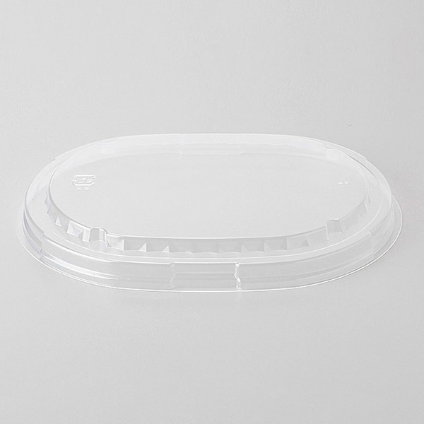 東洋アルミエコープロダクツ 紙容器 耐熱性紙コップ プラ蓋 穴無し PP 楕円16×12 K9161用 LK916C2 50枚/袋(ご注文単位12袋)【直送品】