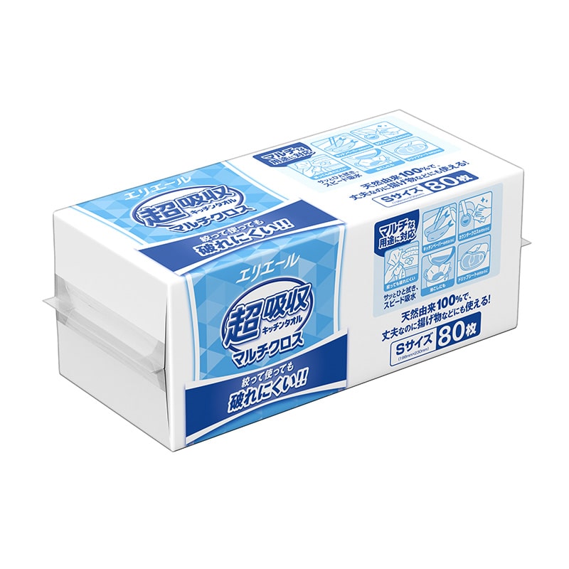 大王製紙 超吸収キッチンタオル マルチクロス S 80枚/袋