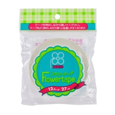 日本デキシー フラワーテープ 幅12.5mm×27m巻 Nホワイト 1巻