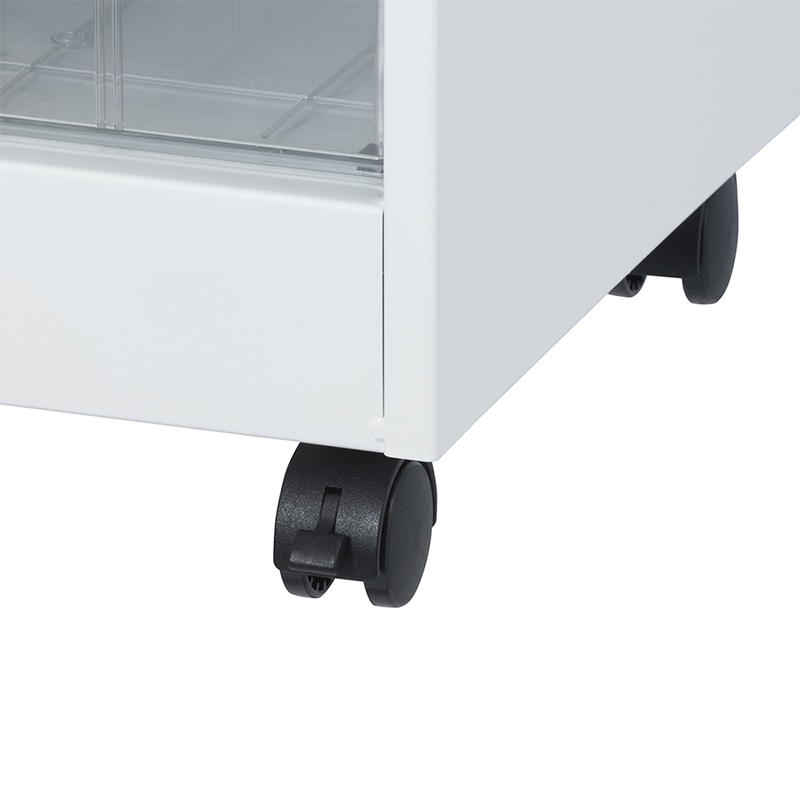 ナカバヤシ アバンテ V2フロアケース キャスター付き 深9段 白 AF-CM9シロ 1台(ご注文単位1台)【直送品】