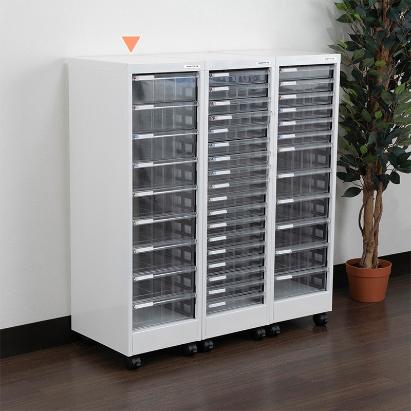 ナカバヤシ アバンテ V2フロアケース キャスター付き 深9段 白 AF-CM9シロ 1台(ご注文単位1台)【直送品】