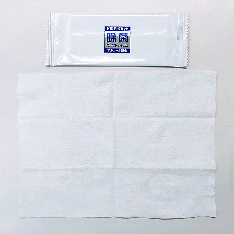 やなぎプロダクツ KIREIKA 除菌ウエットティッシュ アルコール配合 250枚/袋(ご注文単位12袋)【直送品】