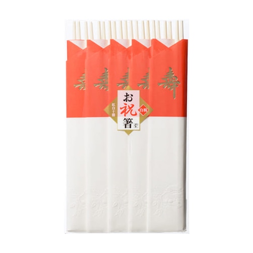 やなぎプロダクツ 祝箸　紅白　白楊 24cm　10膳 Q-006 1袋（ご注文単位175袋）【直送品】