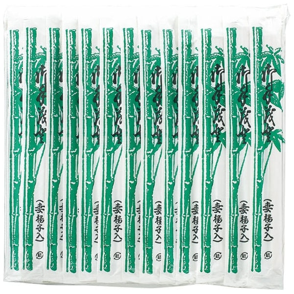 やなぎプロダクツ 割箸 紙完封 竹柄 アスペン元禄箸 20.3cm 楊枝入 500膳 PK-013 1袋(ご注文単位8袋)【直送品】
