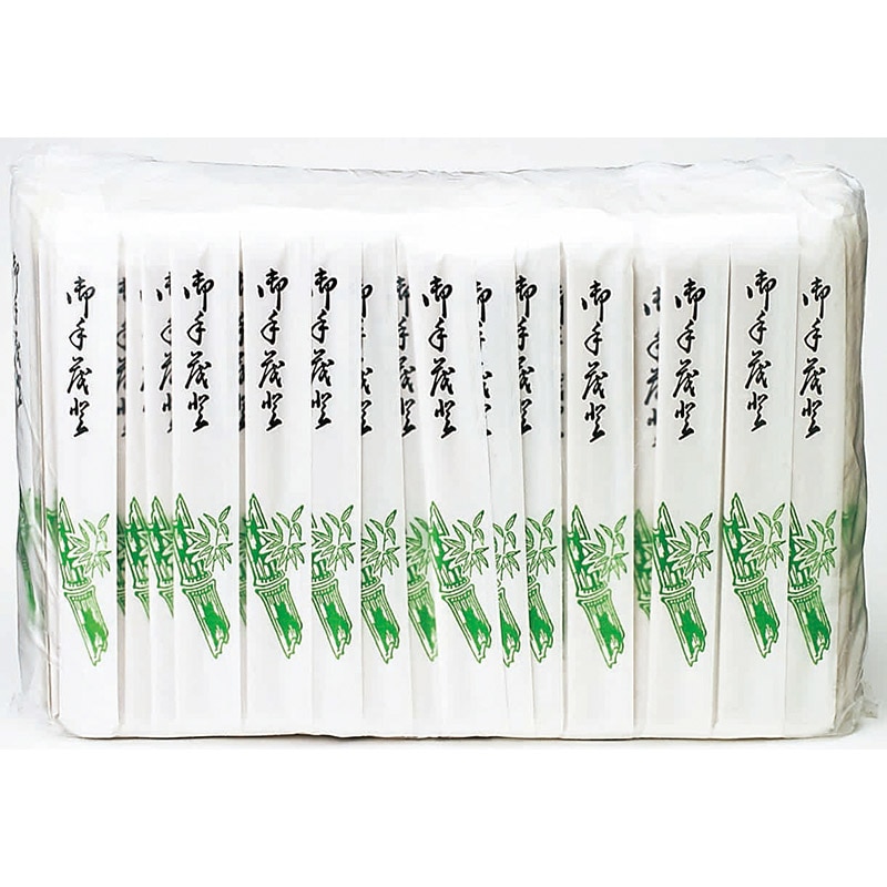 やなぎプロダクツ 割箸 紙完封 竹柄 白樺元禄箸 20.3cm 楊枝入 500膳 PK-006 1袋(ご注文単位8袋)【直送品】