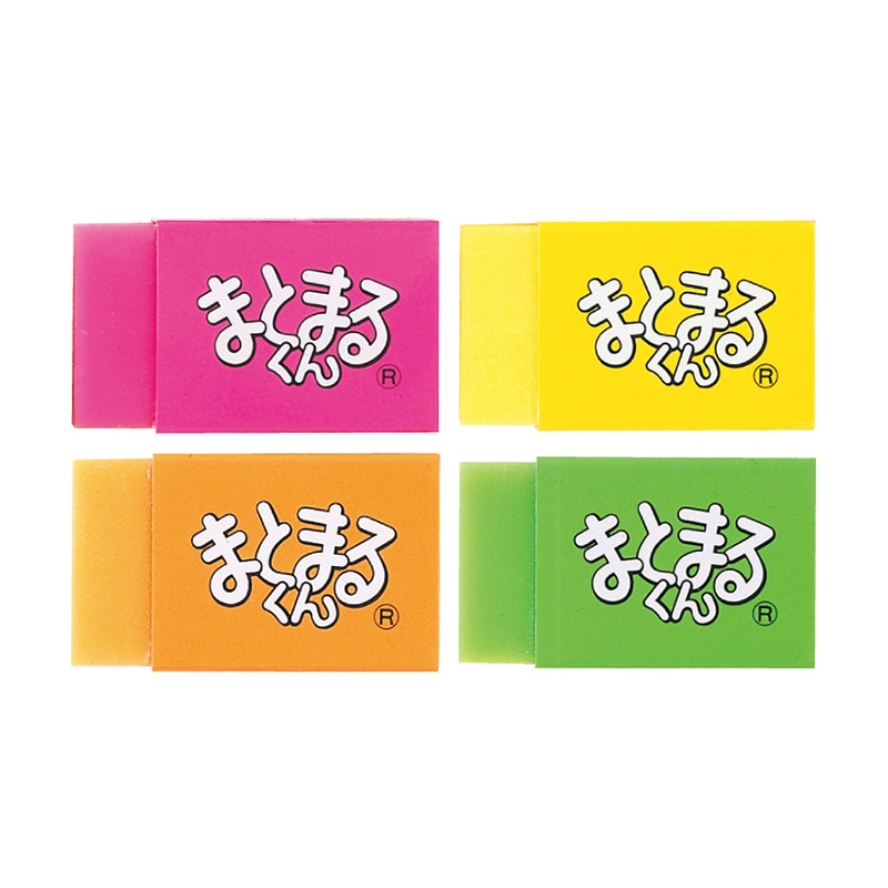 ヒノデワシ 消しゴム はではでまとまるくん 4色アソート HM-100 1個(ご注文単位20個)【直送品】