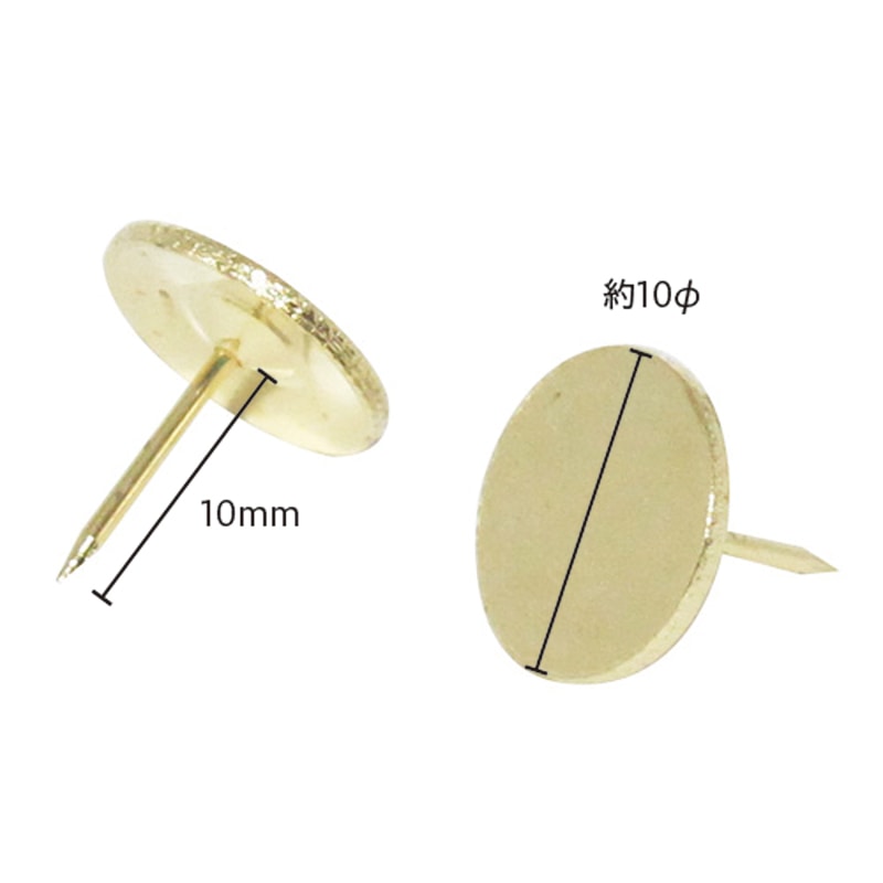 ミツヤ 二重画鋲 足長 ゴールド 500本入 NL-500 1個(ご注文単位5個)【直送品】