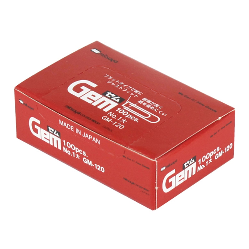 ミツヤ ゼムクリップ No.1 大 100本紙箱入 GM-120 1個（ご注文単位20個）【直送品】