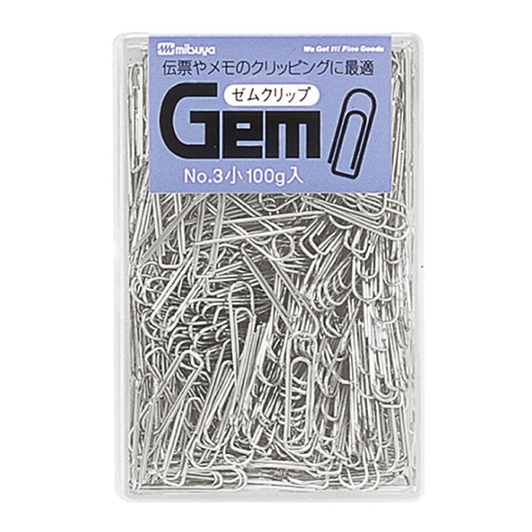ミツヤ ゼムクリップ 小 340本プラケース入 GM-3000 1個（ご注文単位10個）【直送品】