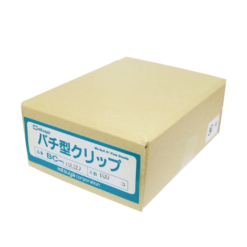 ミツヤ バチ型クリップ 豆 100個紙箱入 BC-715 1個（ご注文単位1個）【直送品】