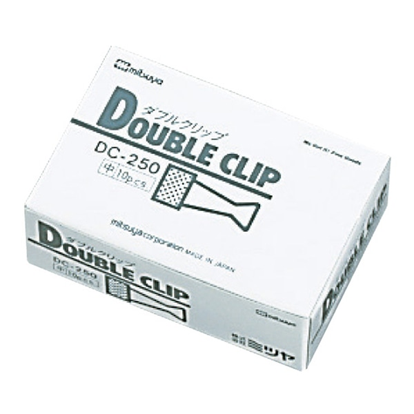ミツヤ ダブルクリップ 中 10個紙箱入 DC-250 1個（ご注文単位10個）【直送品】