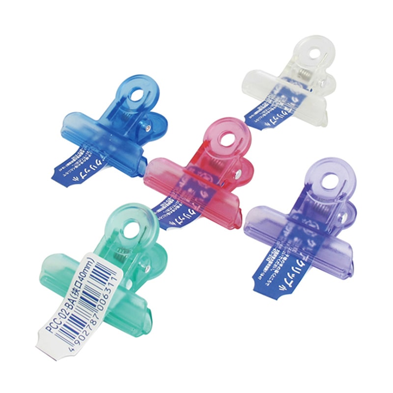 ミツヤ クリアクリップ アクア 小 バラ 色込 PCC-02-BA 1個（ご注文単位50個）【直送品】