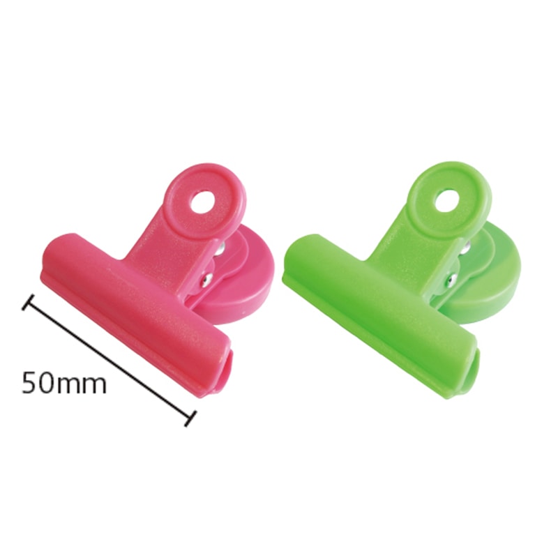 ミツヤ マグクリップ 中 2個パック 桃緑 POMC-01P-PG 1個(ご注文単位5個)【直送品】