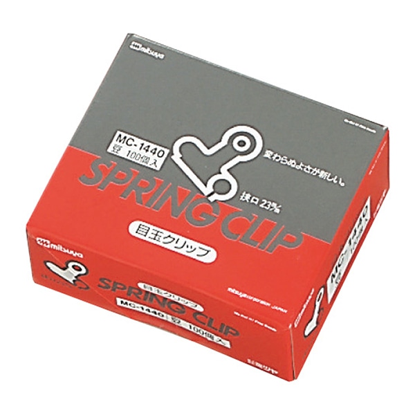 ミツヤ 目玉クリップ 豆 100個箱入 MC-1440 1個（ご注文単位1個）【直送品】