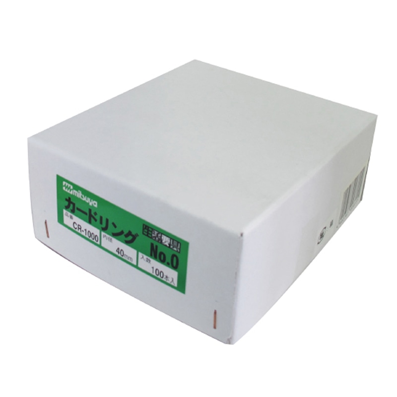 ミツヤ カ-ドリング No.0 40mm 100個紙箱入 CR-1000 1個(ご注文単位1個)【直送品】