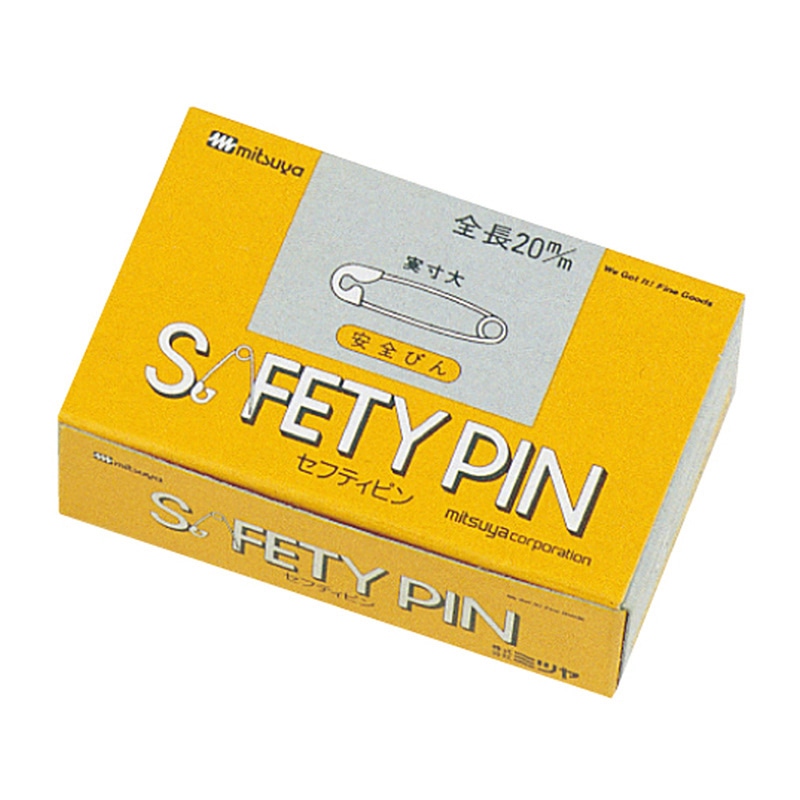 ミツヤ 安全ピン No.00 100本紙箱入 AP-00 1個（ご注文単位10個）【直送品】