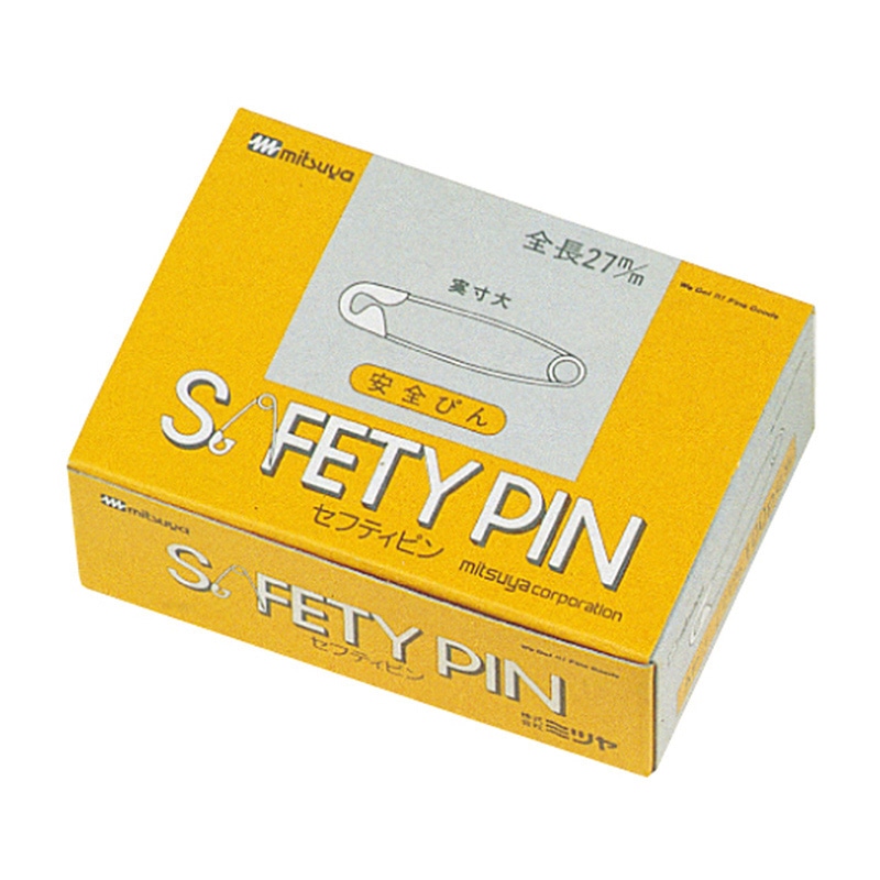 ミツヤ 安全ピン No.1 100本紙箱入 AP-1 1個（ご注文単位10個）【直送品】