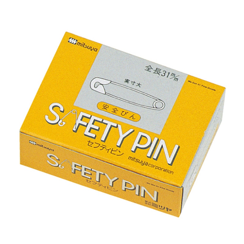 ミツヤ 安全ピン No.2 100本紙箱入 AP-2 1個（ご注文単位10個）【直送品】