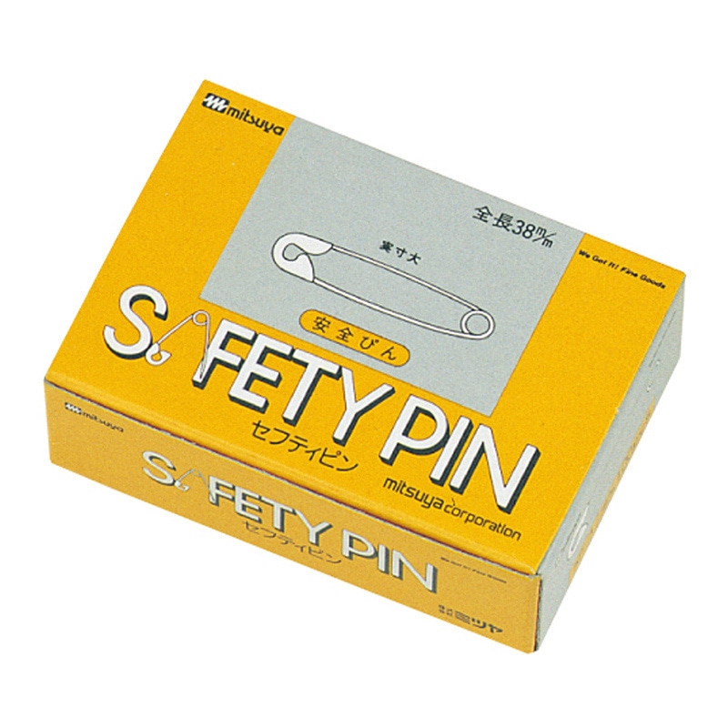 ミツヤ 安全ピン No.3 100本紙箱入 AP-3 1個（ご注文単位10個）【直送品】