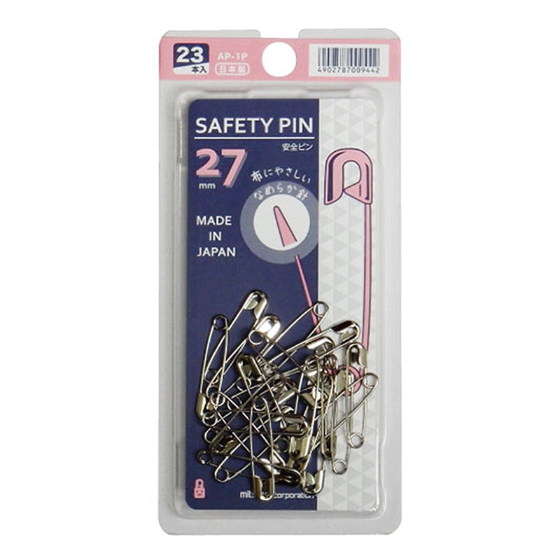 ミツヤ 安全ピン No.1 23本パック AP-1P 1個（ご注文単位20個）【直送品】