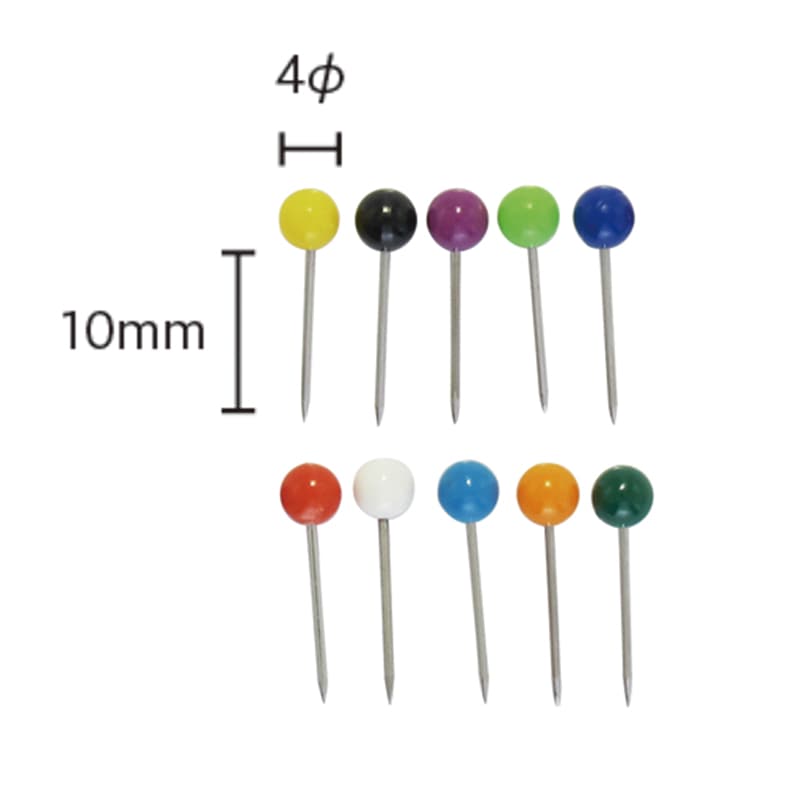 ミツヤ マップピン 4mm 色込 100本入 MP-4 1個(ご注文単位20個)【直送品】