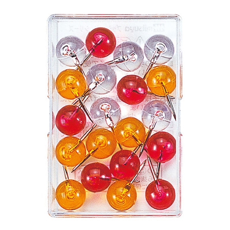 ミツヤ マップピン 10mm フルーツカラー 20本入 MP-10-F 1個（ご注文単位20個）【直送品】