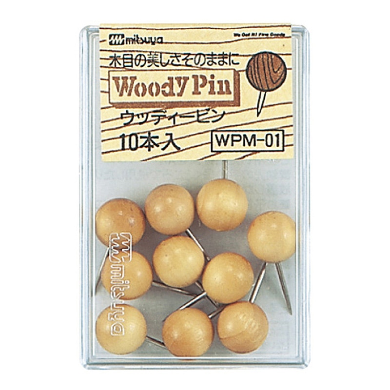 ミツヤ ウッディーピン マップ WPM-01 1個（ご注文単位20個）【直送品】