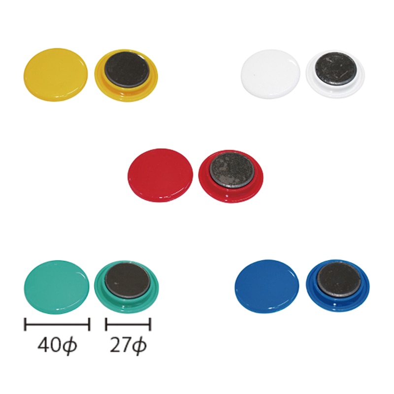 ミツヤ カラーマグネット 40mm 4個パック CM-40P 1個(ご注文単位10個)【直送品】