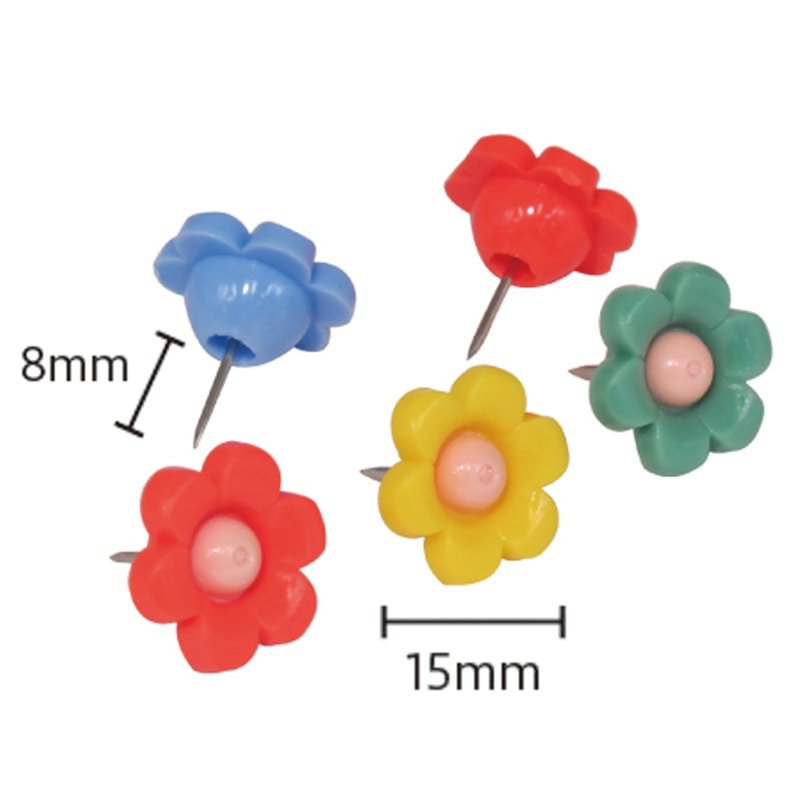 ミツヤ フラワーピン 色込 10本箱入 BX1-10 1個(ご注文単位5個)【直送品】