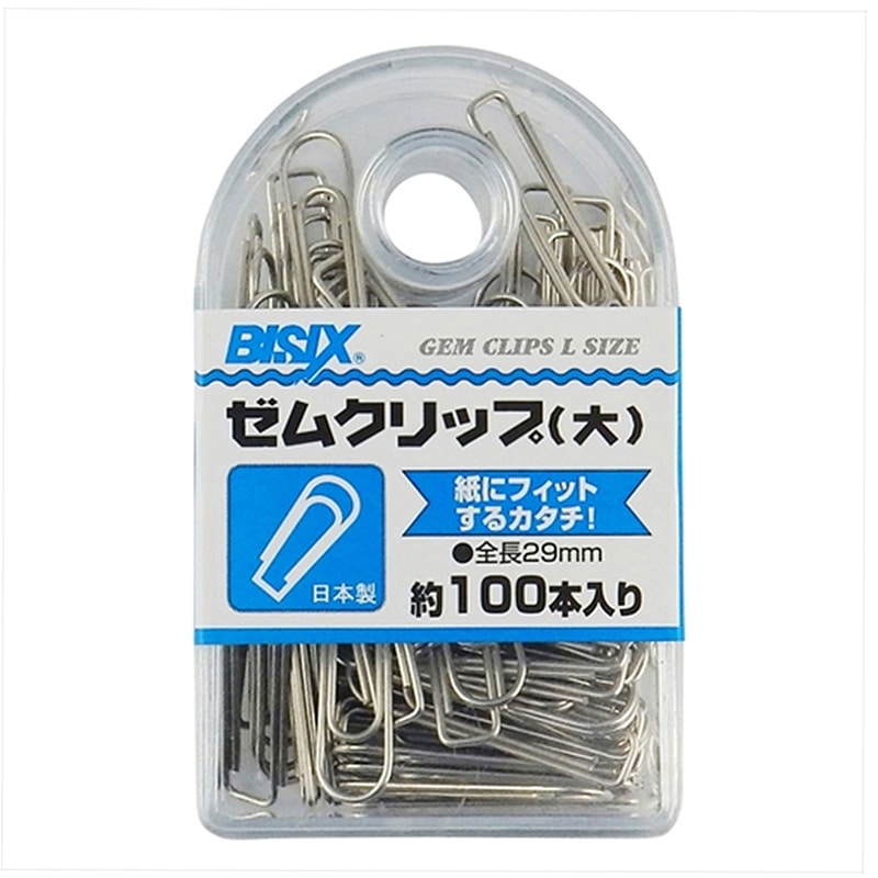 ミツヤ ゼムクリップ 大 100本箱入 BX1-GM1 1個(ご注文単位5個)【直送品】