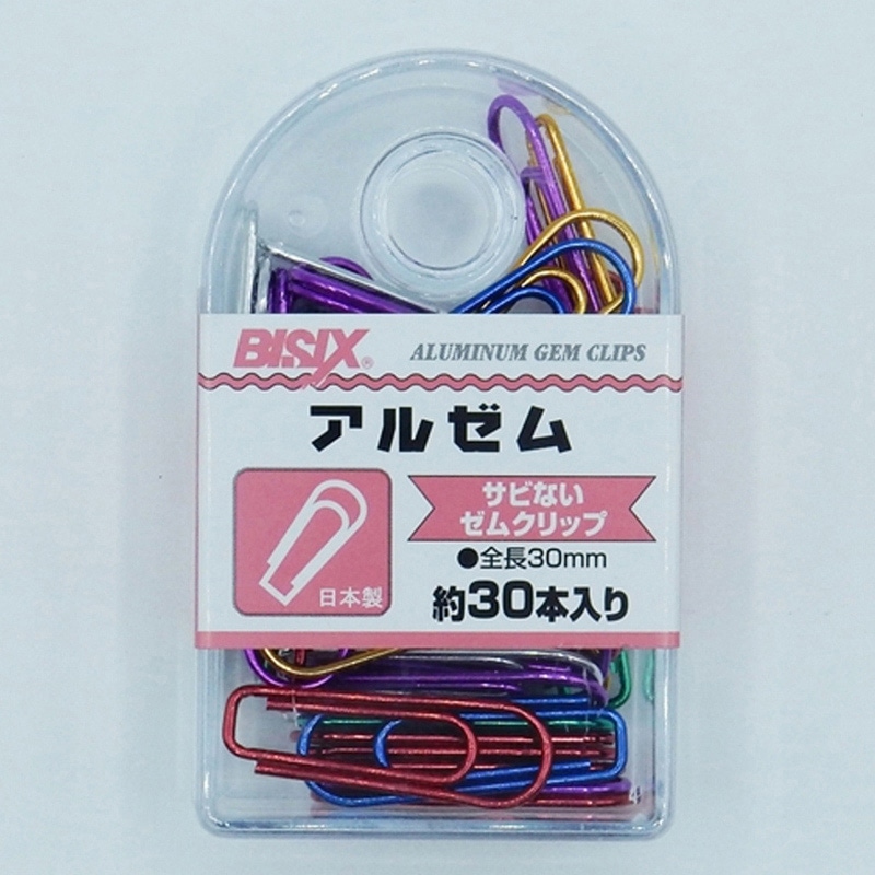 ミツヤ ゼムクリップ アルゼム 30本箱入 BX1-RG 1個(ご注文単位5個)【直送品】