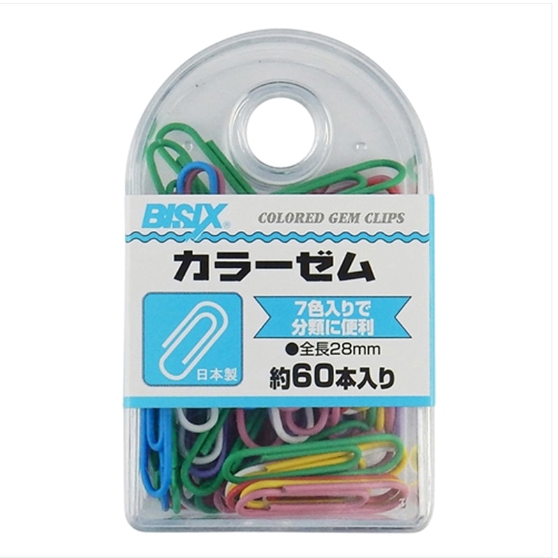 ミツヤ ゼムクリップ カラーゼム BX1-VG60 1個(ご注文単位5個)【直送品】
