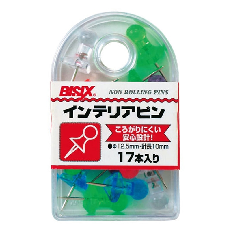 ミツヤ インテリアピン 5色込 17本箱入 BX1-5-AS 1個(ご注文単位5個)【直送品】