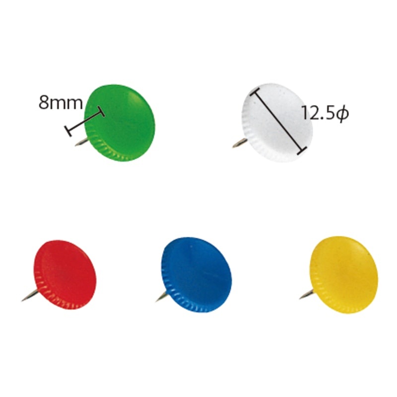 ミツヤ カラーハイタック画鋲 5色込 25本箱入 BX1-6-AS 1個(ご注文単位5個)【直送品】