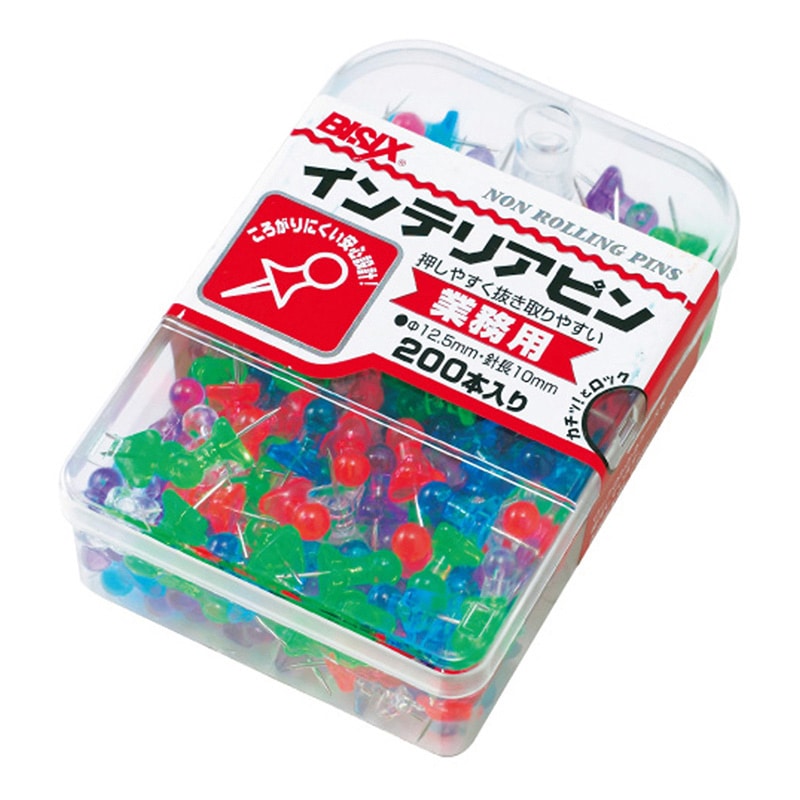 ミツヤ インテリアピン 色込 200本箱入 BX3-5-AS 1個(ご注文単位3個)【直送品】