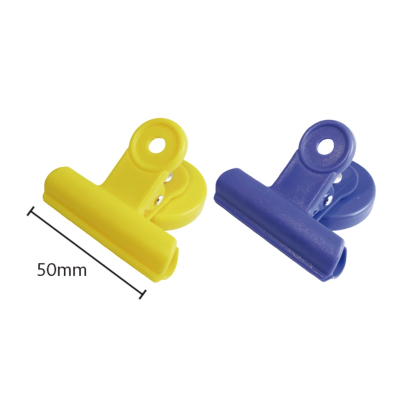 ミツヤ マグクリップ 中 2個パック 黄紫 POMC-01P-YV 1個(ご注文単位5個)【直送品】