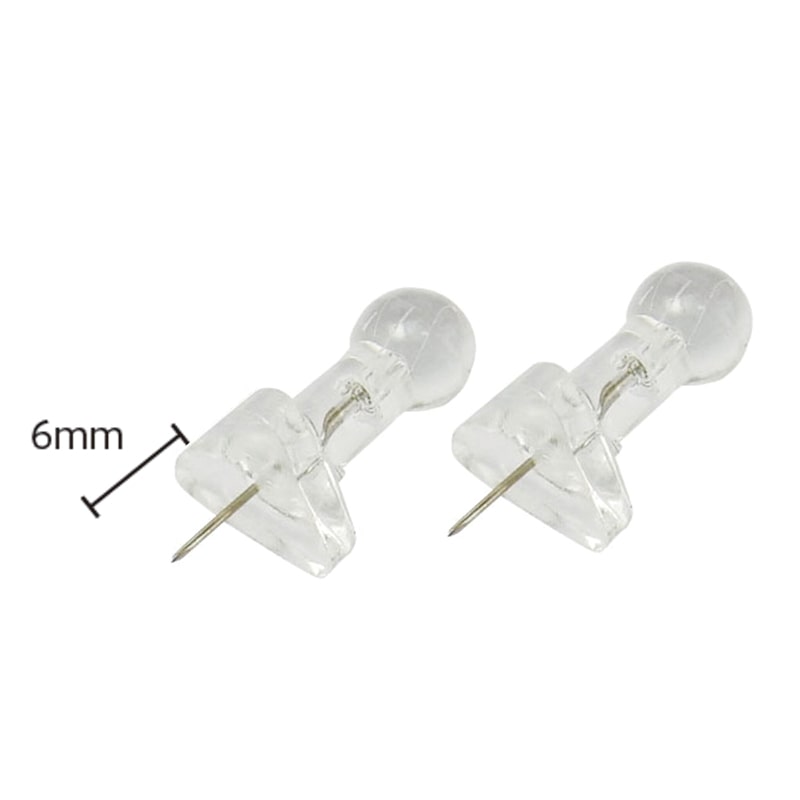 ミツヤ インテリアピンミニ 透明 6本入 DMM-6P-TM 1個(ご注文単位5個)【直送品】