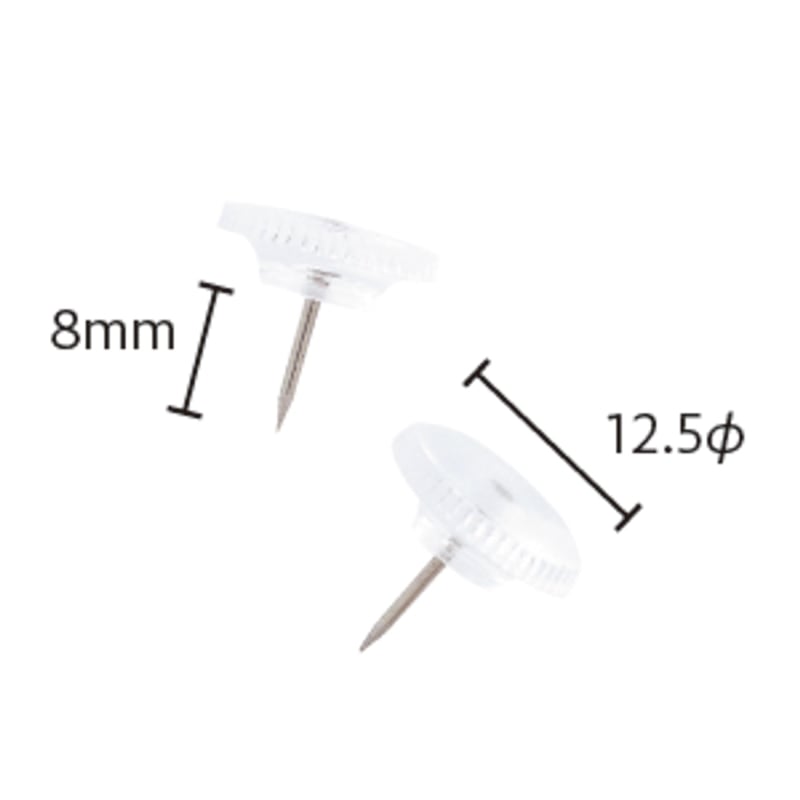 ミツヤ カラーハイタック 画びょう 透明 CHT-1500-T 1個(ご注文単位20個)【直送品】