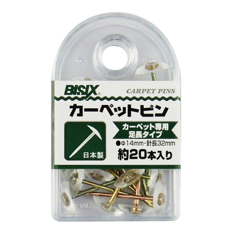 ミツヤ カーペットピン 透明 20本箱入 BX1-CU20-TM 1個（ご注文単位5個）【直送品】