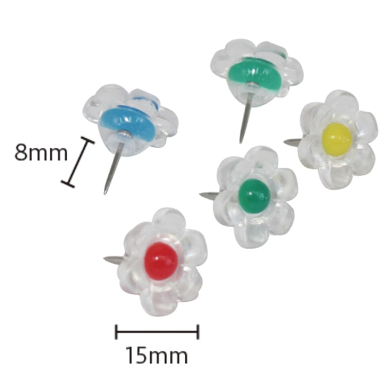 ミツヤ フラワーピン 透明色込 10本箱入 BX1-10-T 1個(ご注文単位5個)【直送品】