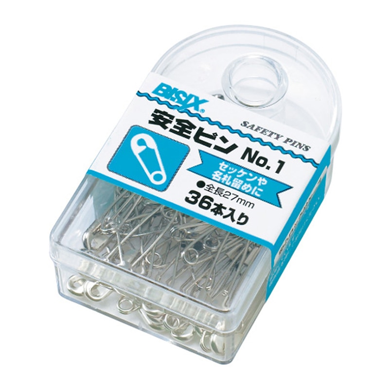 ミツヤ 安全ピン 27mm 36本箱入 BX1-81-1 1個（ご注文単位5個）【直送品】