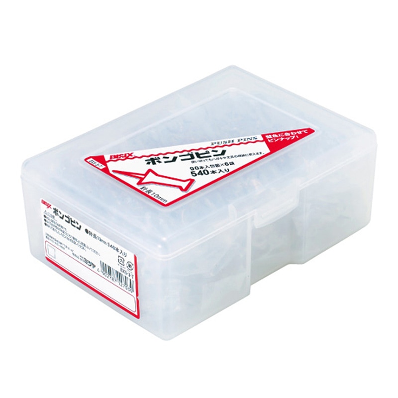 ミツヤ ボンゴピン 透明 540本箱入 BX5-3-T 1個（ご注文単位3個）【直送品】