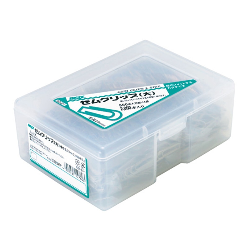 ミツヤ ゼムクリップ 大 2000本箱入 BX5-60-1 1個（ご注文単位3個）【直送品】