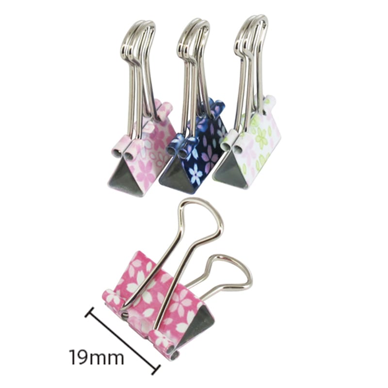 ミツヤ ツレテッテ ダブルクリップ 19mm 桜 TM-71-SK 1個(ご注文単位5個)【直送品】