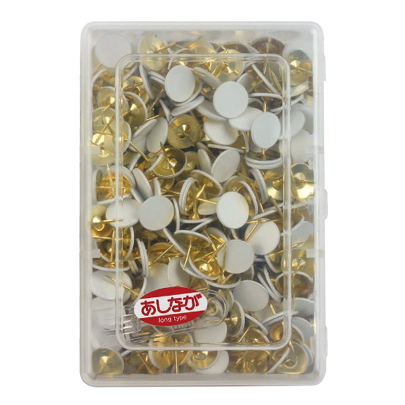 ミツヤ 二重画鋲 足長 着色白 500本入 NLC-500 1個（ご注文単位5個）【直送品】