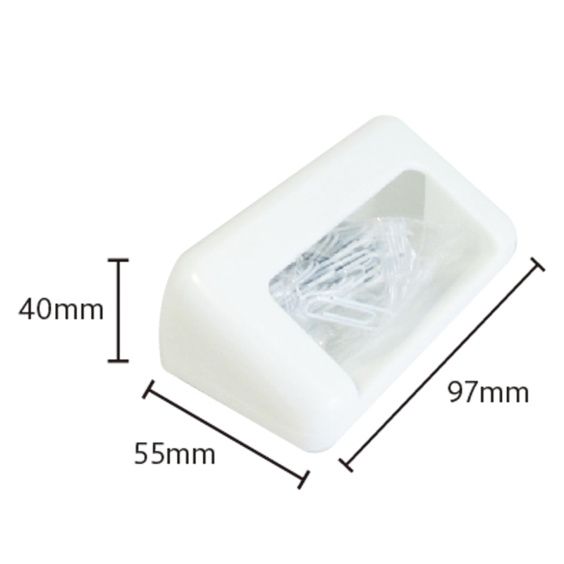 ミツヤ クリップキーパー マグネット付 白 CK-300-WH 1個(ご注文単位10個)【直送品】